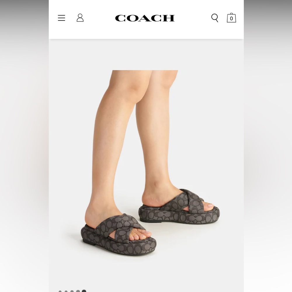 Coach Penelope Sandal In Signature Jacquard women’s 9.5B